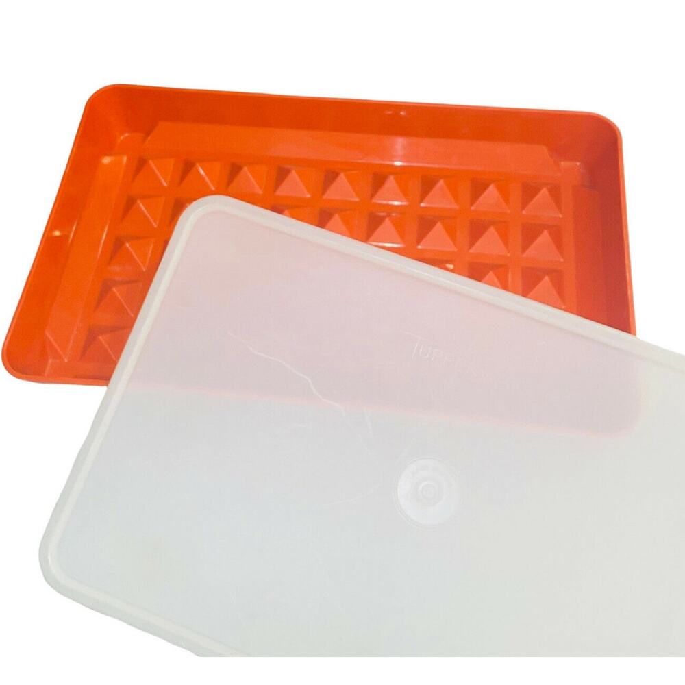 Tupperware Bacon Hot Dog Meat Keep Marinade Paprika 1292 1293 Container Vintage